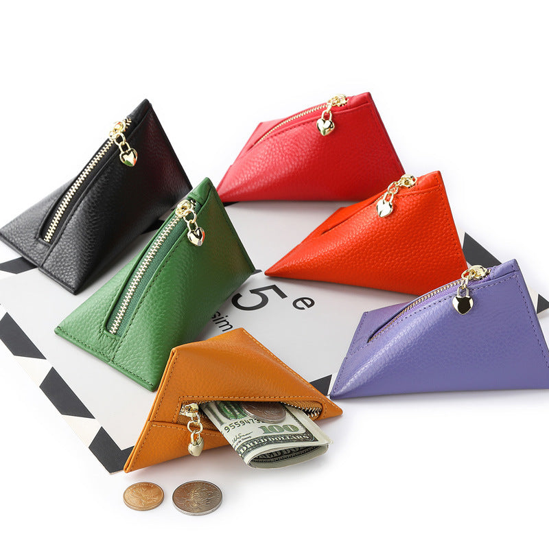 Women's Cowhide Small And Mini Coin Purse