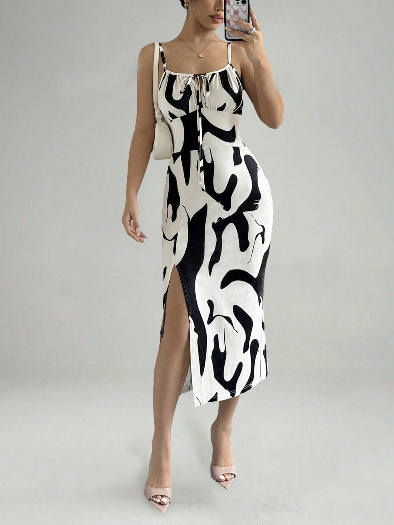 Summer Printed Dress Fashion Slim Lace-up Long Dresses For Women Clothing