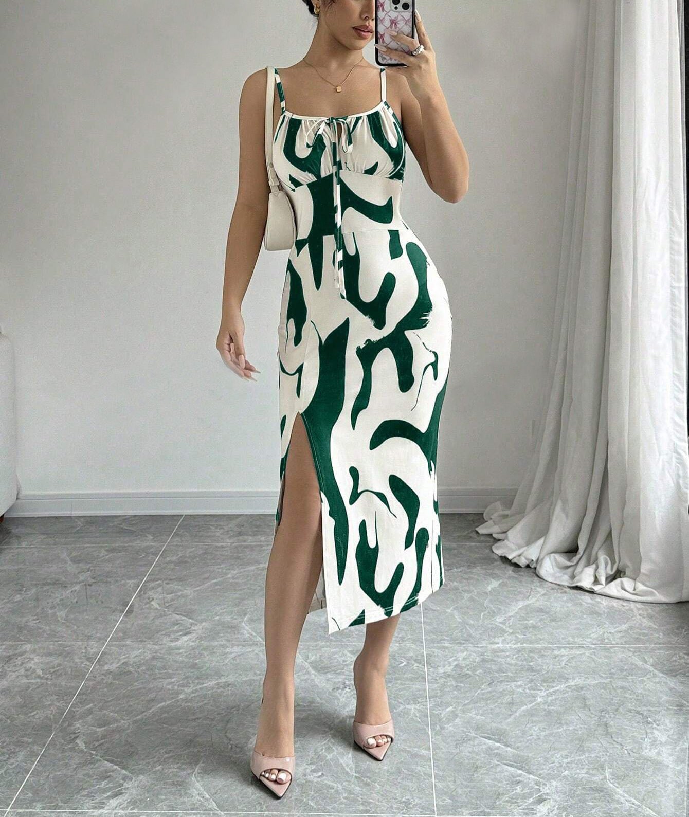 Summer Printed Dress Fashion Slim Lace-up Long Dresses For Women Clothing