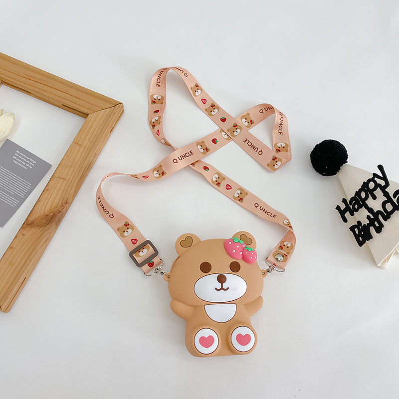 Cartoon Strawberry Bear Shoulder Bag