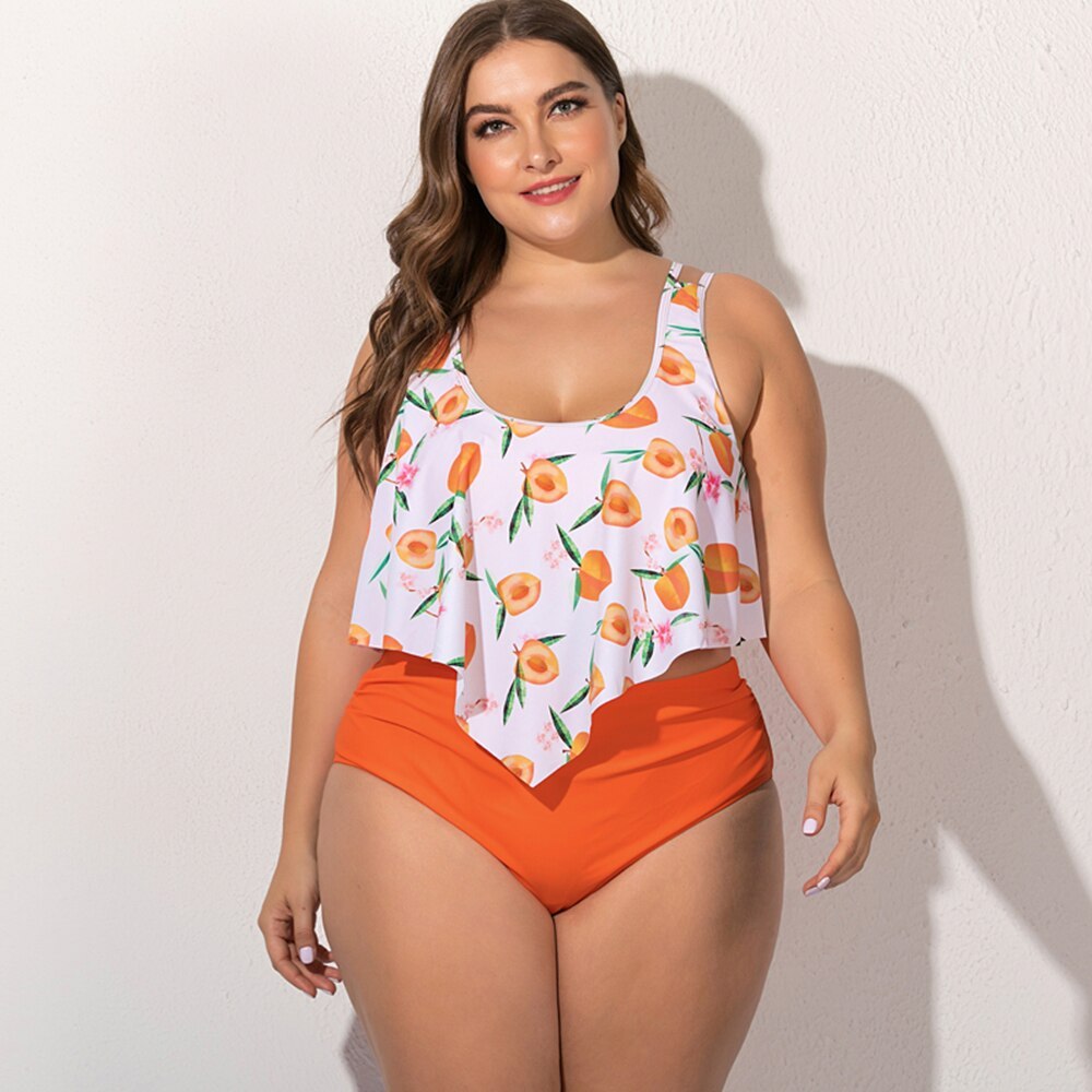 woman plus  split swimsuit