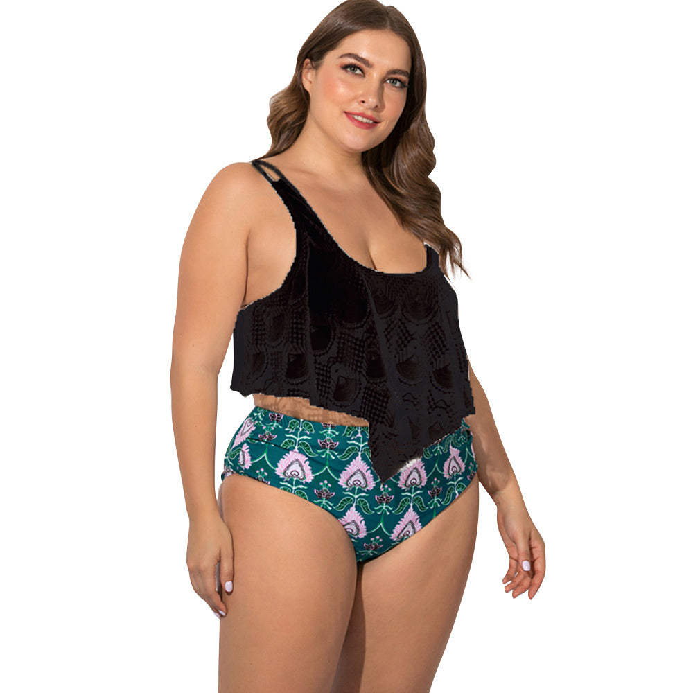 woman plus  split swimsuit