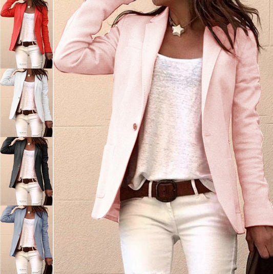 Candy-colored long-sleeved suit
