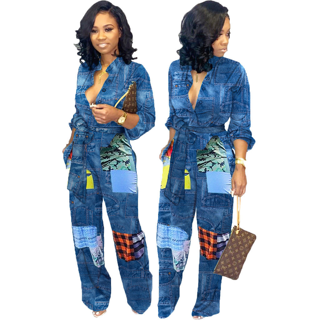 Fashion Denim Jumpsuit