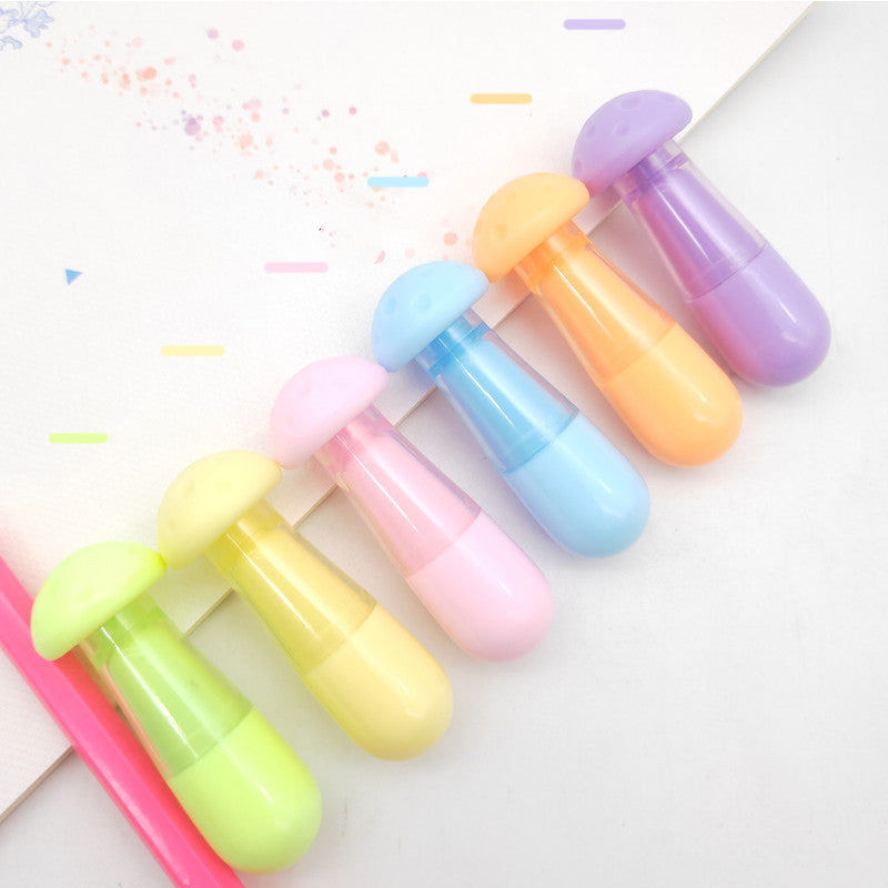 Highlighter Cute Mushroom 6-Color Pack Markers
