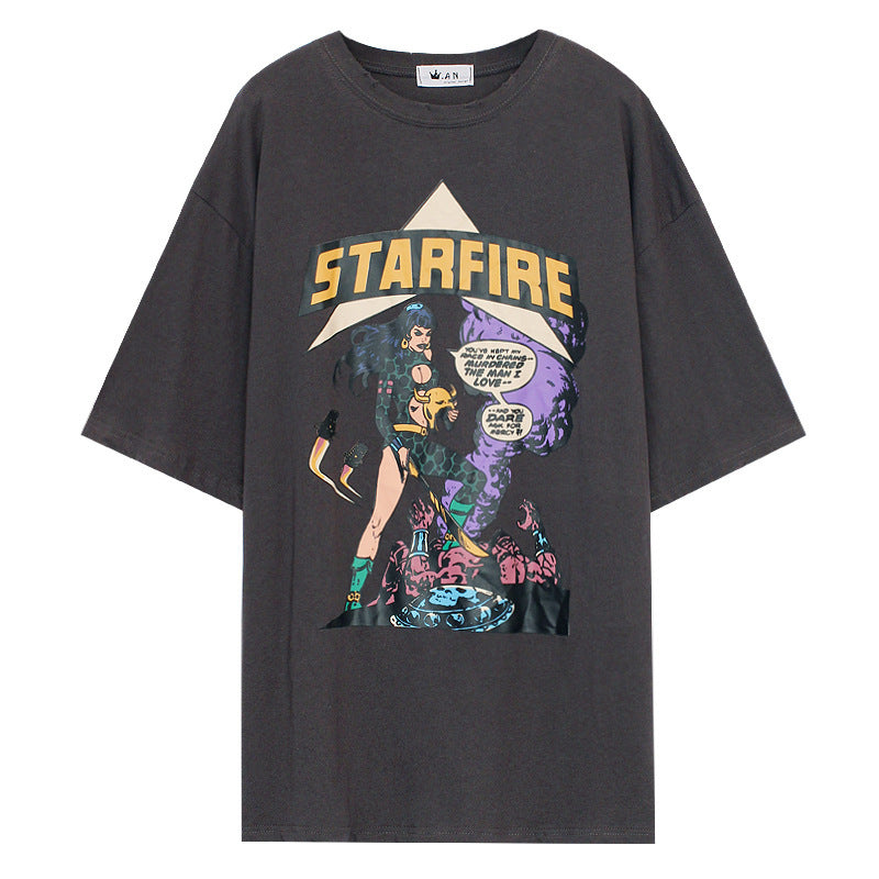 Loose Plus Size Short Sleeve Super Hot Trendy Clothes T-shirt