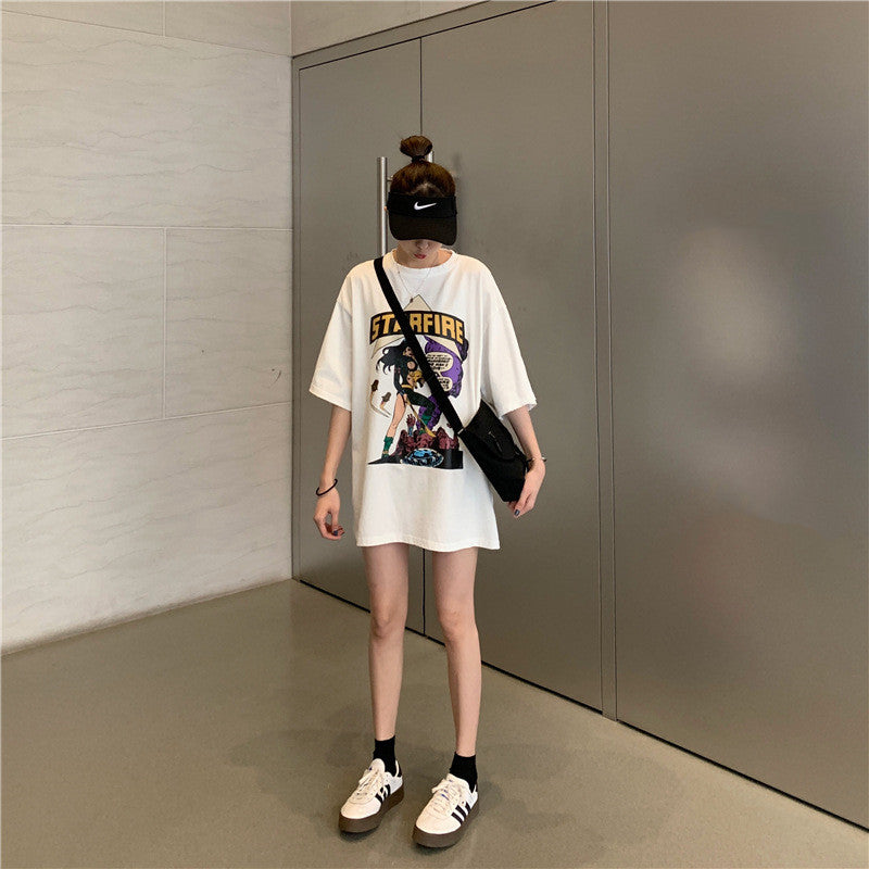 Loose Plus Size Short Sleeve Super Hot Trendy Clothes T-shirt
