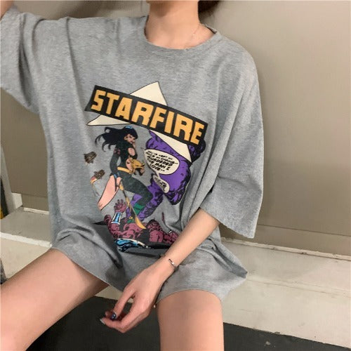 Loose Plus Size Short Sleeve Super Hot Trendy Clothes T-shirt