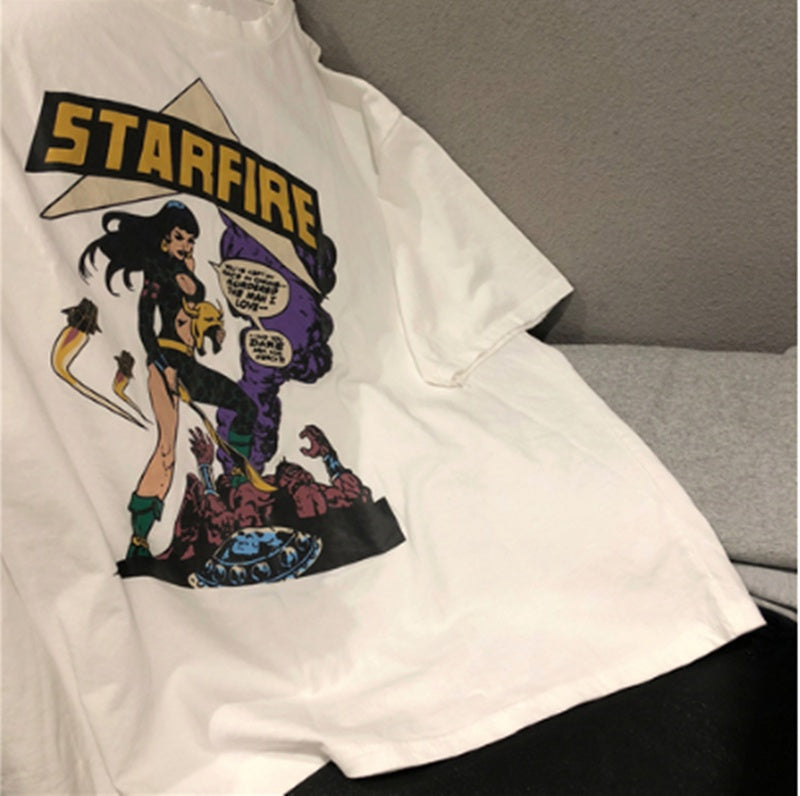 Loose Plus Size Short Sleeve Super Hot Trendy Clothes T-shirt