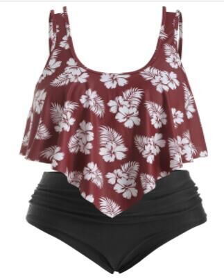 woman plus  split swimsuit