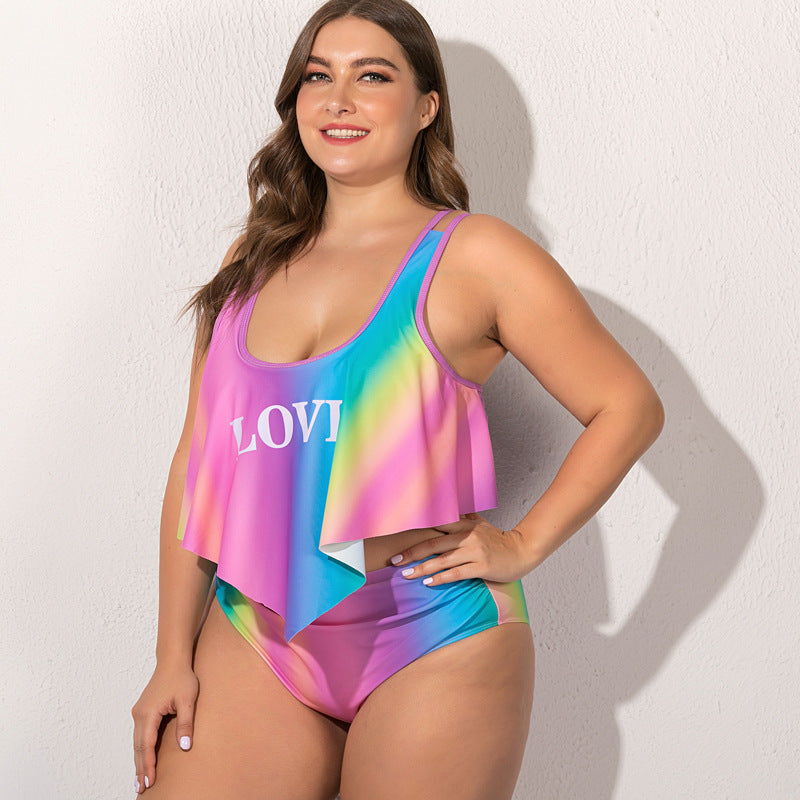 woman plus  split swimsuit