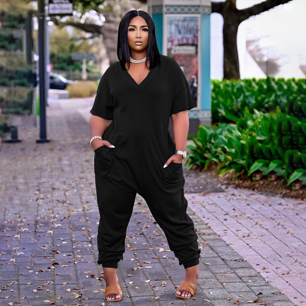 Women's Clothing Solid Color Fashion Casual Street Wear Jumpsuit