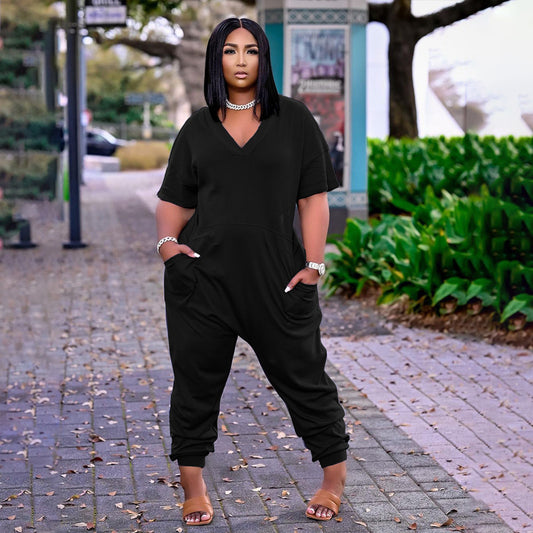 Women's Clothing Solid Color Fashion Casual Street Wear Jumpsuit