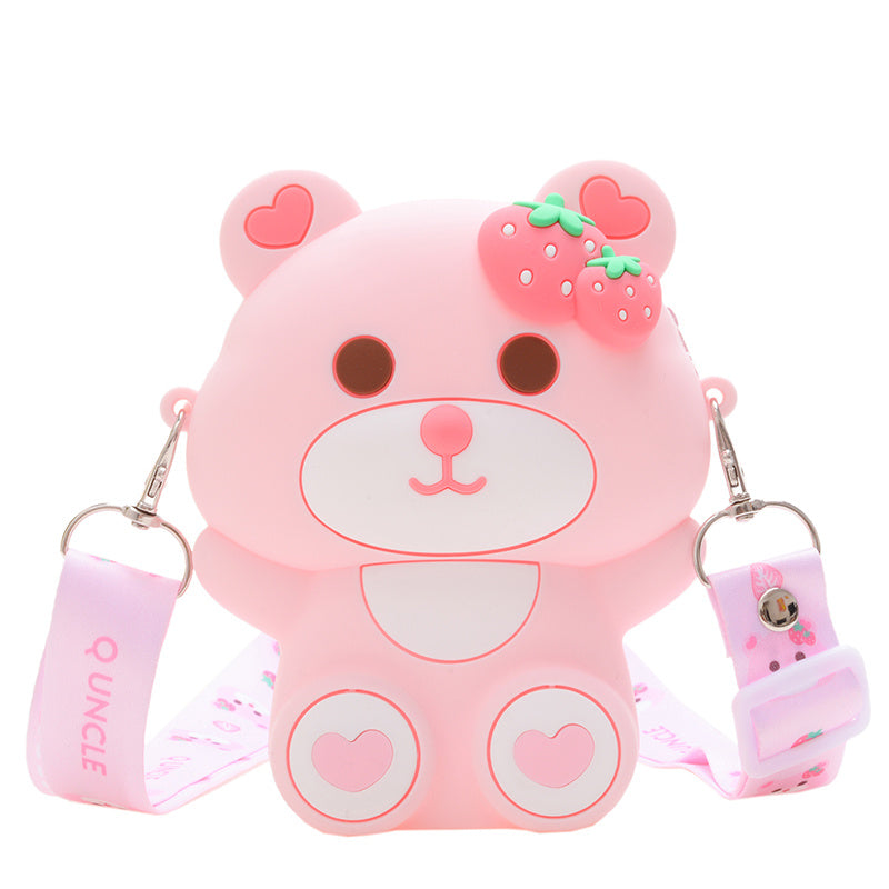 Cartoon Strawberry Bear Shoulder Bag
