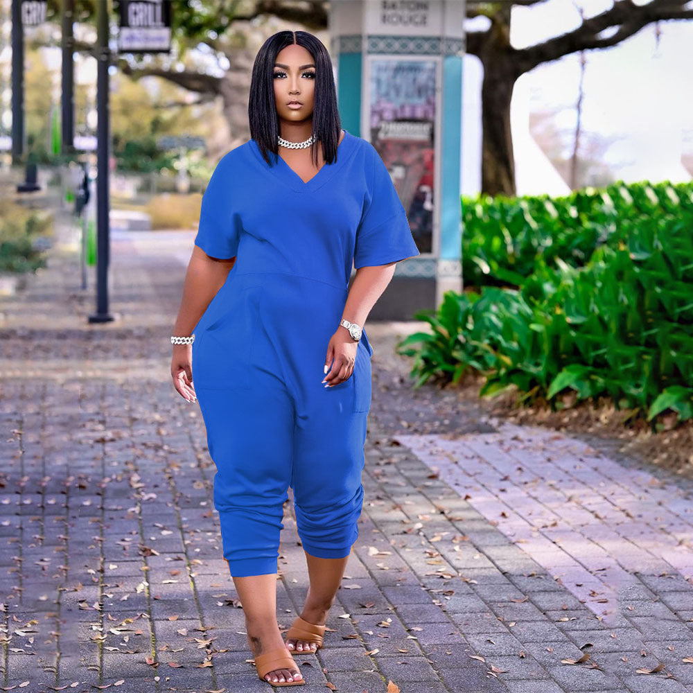 Women's Clothing Solid Color Fashion Casual Street Wear Jumpsuit