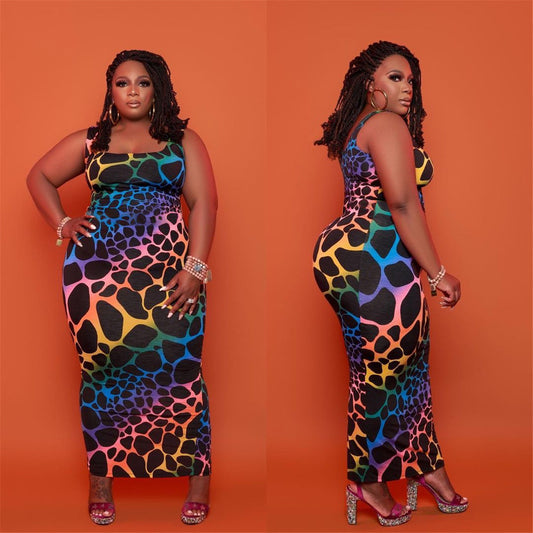 Plus Size  Leopard Print Womens Clothing