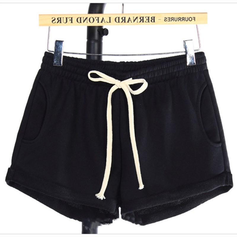 Woman Shorts Summer Black Plus Size Short Wide Legs Lace Up