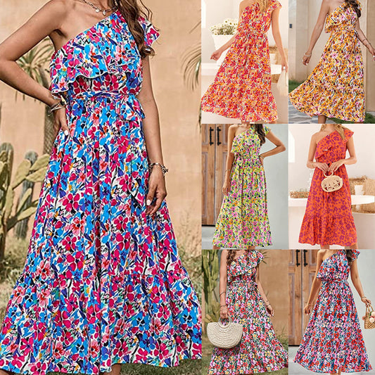 Sleeveless Casual Bohemian Print Dress