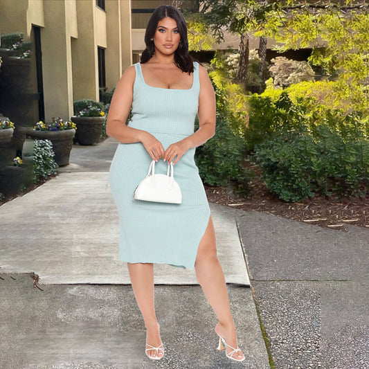 Women's Plus Size Solid Color dress