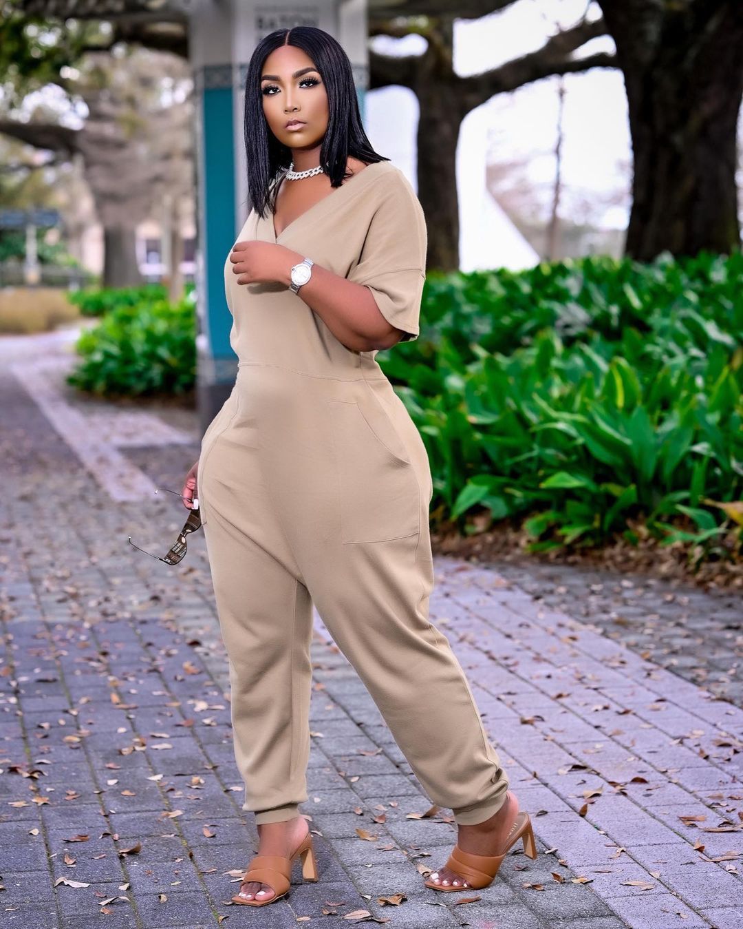 Women's Clothing Solid Color Fashion Casual Street Wear Jumpsuit