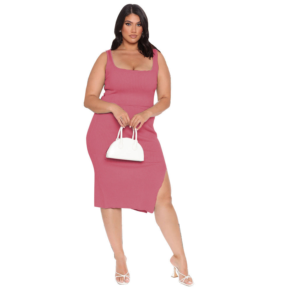 Women's Plus Size Solid Color dress