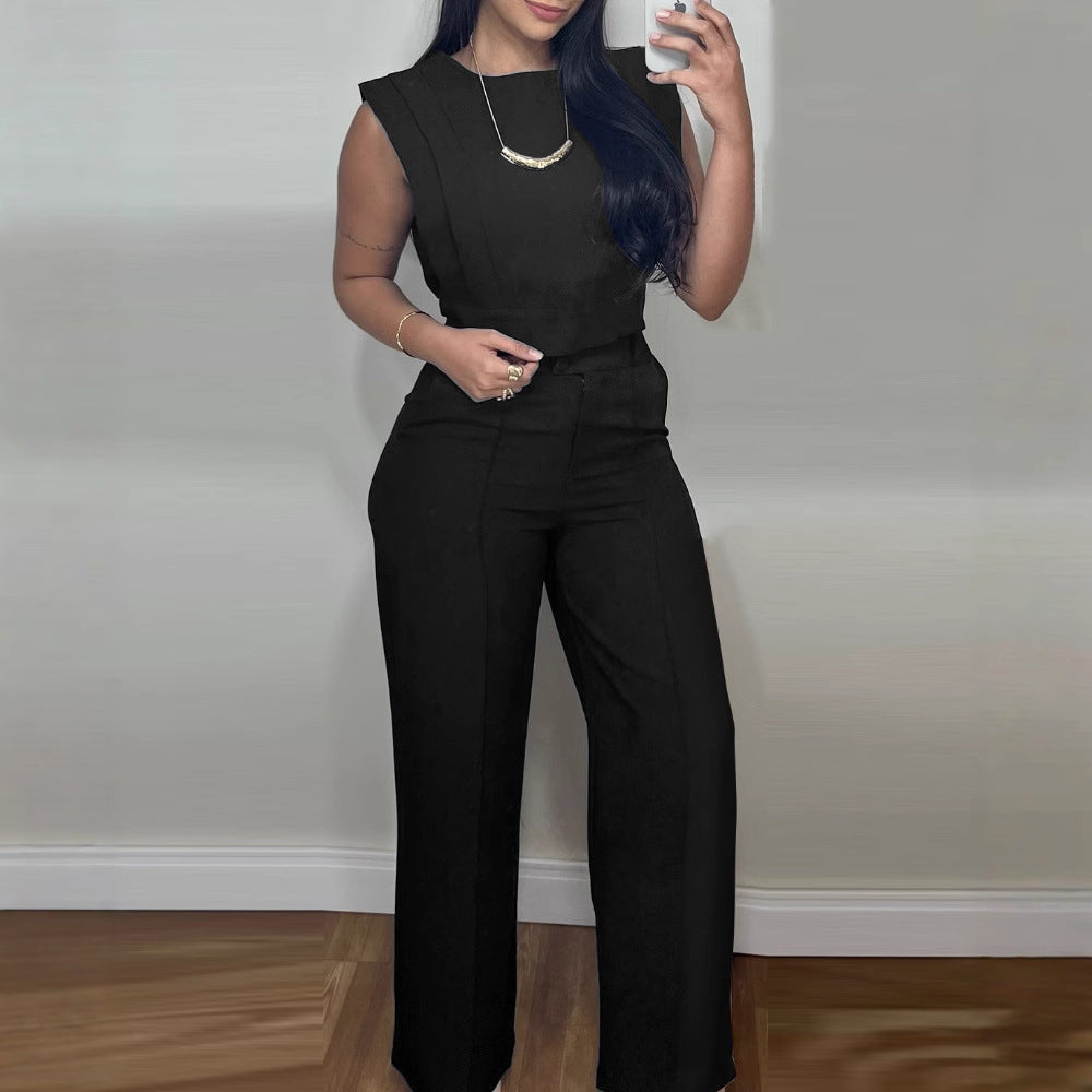 O-neck Short Top Straight-leg Pants Casual Suit Slim Fit Runs Small check size chart