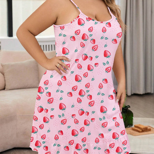 Plus Size Pajamas For Women Round Neck Thin