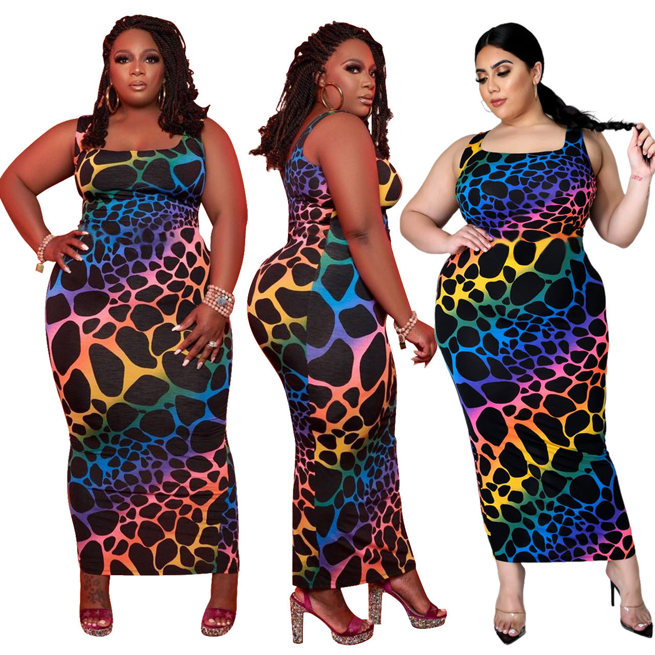 Plus Size  Leopard Print Womens Clothing