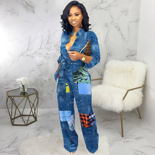 Fashion Denim Jumpsuit