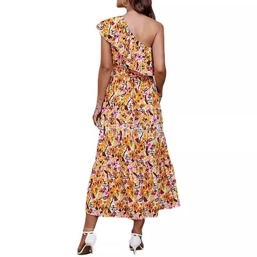 Sleeveless Casual Bohemian Print Dress