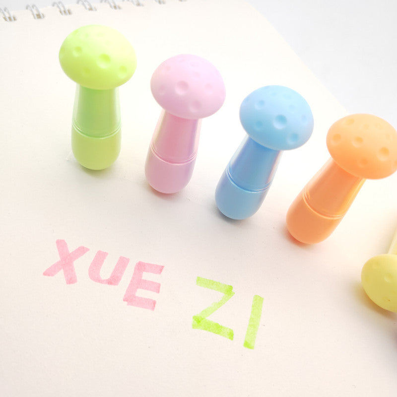 Highlighter Cute Mushroom 6-Color Pack Markers
